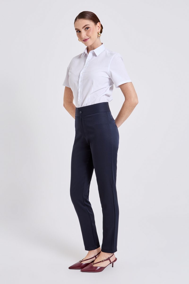 Look social feminino azul marinho