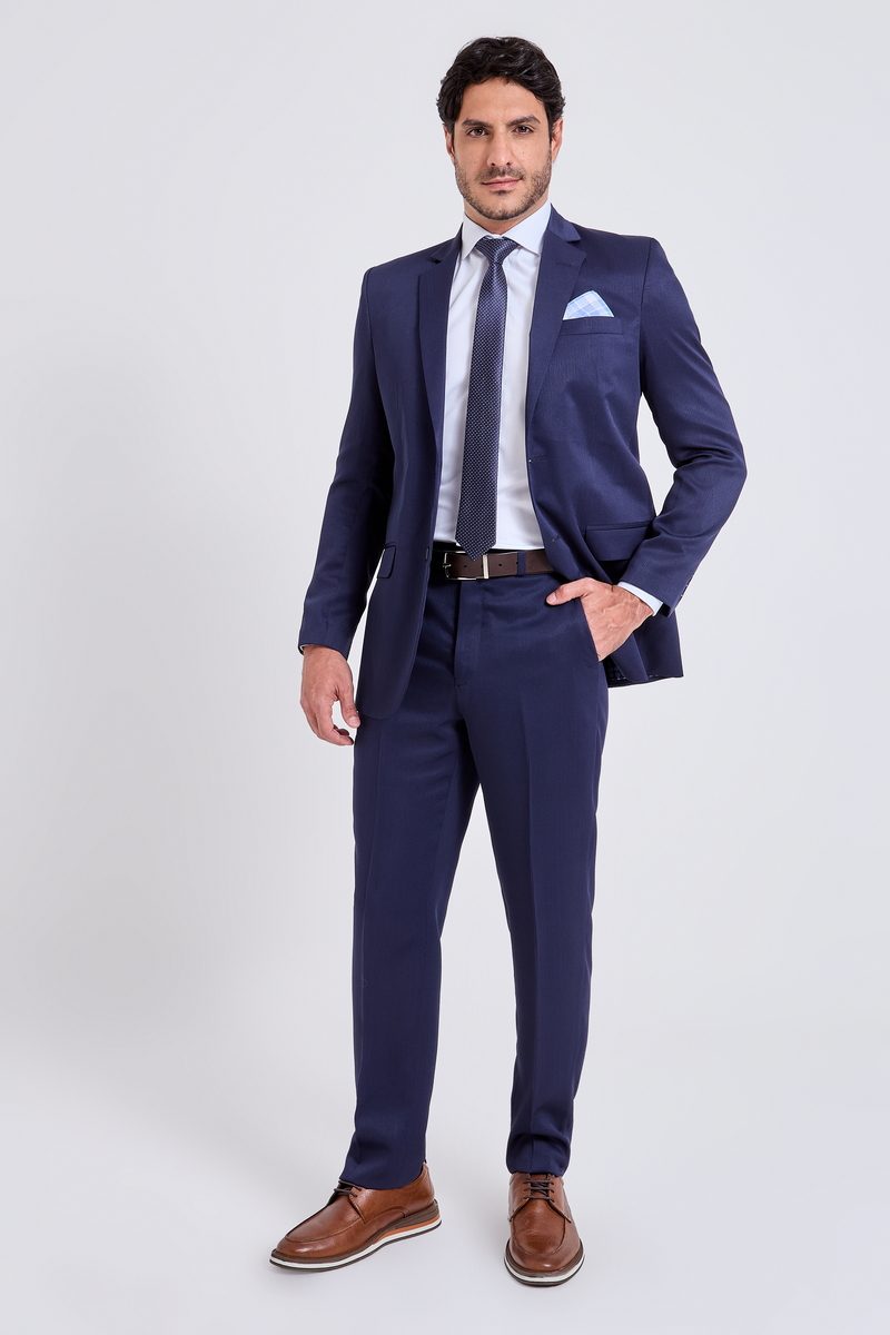 Terno social masculino azul